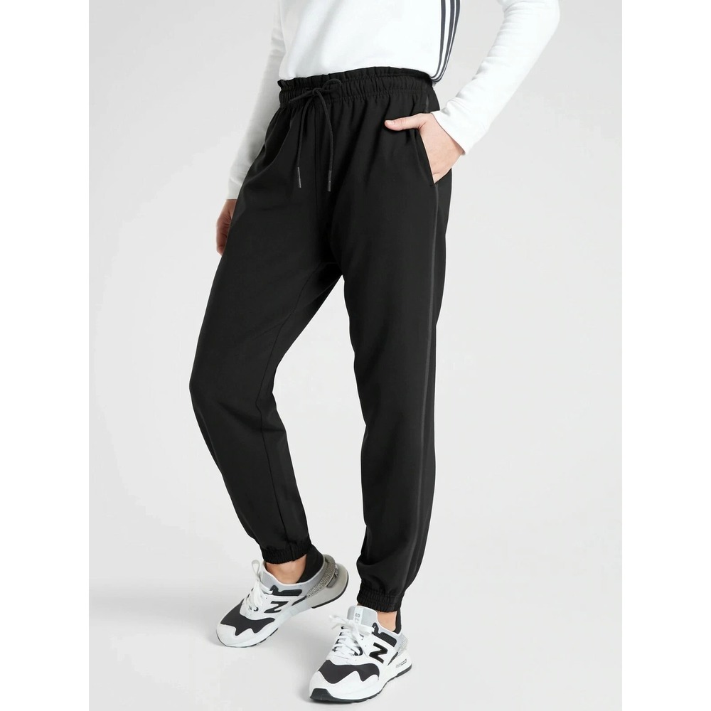 Athleta Metropolis Jogger Black High Rise Travel‎ Athleisure Chic Women's 4